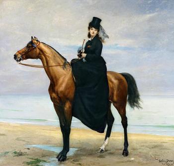 卡羅勒斯 杜蘭 Equestrian Portrait of Mademoiselle Croizette